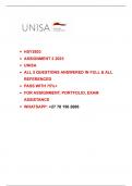 HSY2603 Assessment 2 2023- UNISA- Pass with 80%+
