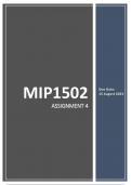 MIP1502 Assignment 4 (2023) - Due: 15 August