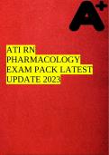ATI RN PHARMACOLOGY EXAM PACK LATEST UPDATE 2023