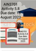 AIN3701 ACTIVITY 5.8 DUE 14 August 2023