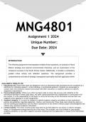 MNG4801 Assignment 1 (ANSWERS) 2024 - DISTINCTION GUARANTEED