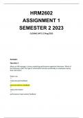 hrm2602 assignment 1 semester 2 distinction guarantee