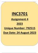 INC3701 ASSIGNMENT 4 2023