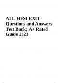 HESI EXIT Questions With Answers (Question Bank) Latest 2023/2024 | 100% VERIFIED