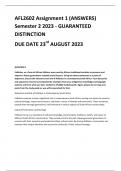AFL2602 Assignment 1 (ANSWERS) Semester 2 2023 - GUARANTEED DISTINCTION DUE DATE 23rd AUGUST 2023