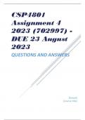 CSP4801 Assignment 4 2023 (702997) - DUE 23 August 2023