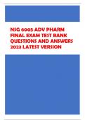 NSG 6005 ADV PHARM  FINAL EXAM TEST BANK QUESTIONS AND ANSWERS 2023 LATEST VERSION