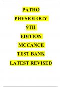 PATHO PHYSIOLOGY 9TH EDITION MCCANCE TEST BANK LATEST REVISED Chapter 1: Cellular Biology MULTIPLE CHOICE 1. Which component of the cell prodNuUceRsSIhNyGdTroBg.CeOnMperoxide (H2O2) by using oxygen to remove hydrogen atoms from specific substrates in an o