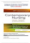 Test Bank For Contemporary Nursing Issues, Trends, & Management 9th Edition by Barbara Cherry, Susan Jacob | 2022/2023 | 9780323776875| Chapter 1-28| Complete Questions and Answers A+