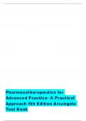 Pharmacotherapeutics for Advanced Practice- A Practical Approach 5th Edition Arcangelo Test Bank