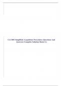 CLC005 Simplified Acquisition Procedures Questions And Answers( Complete Solution Rated A)