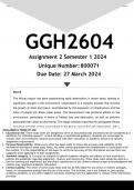 GGH2604 Assignment 2 (ANSWERS) Semester 1 2024 (800071)- DISTINCTION GUARANTEED