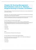 Chapter 38: Nursing Management: Dysrhythmias Lewis et al.: Medical-Surgical Nursing in Canada, 3rd Edition | Questions and Answers with complete solution