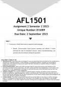 AFL1501 Assignment 2 (ANSWERS) Semester 2 2023 - DISTINCTION GUARANTEED