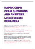 NAPRX CNPR  EXAM QUESTIONS  AND ANSWERS  Latest update  2023/2024