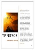 TPN3703 ASSIGNMENT 50 (PORTFOLIO) 2023