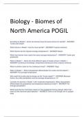 Biology - Biomes of  North America POGIL