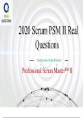 2020 Scrum PSMII Real Questions Professional  ScrumnMaster™II