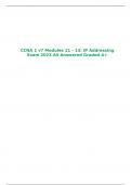 CCNA 1 v7 Modules 11 - 13: IP Addressing Exam 2023 All Answered Graded A+