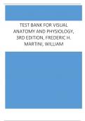 Test Bank for Visual Anatomy and Physiology, 3rd Edition, Frederic H. Martini, William C. Ober, Judi L. Nath, Edwin F. Bartholomew, Kevin F. Petti