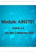 AIN3701 ACTIVITY 6.4 SOLUTION STEP BY STEP