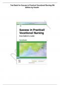 Test Bank For Success in Practical/Vocational Nursing From Student to Leader 9th Edition by Patricia Knecht |ISBN NO-10 032368372X| ISBN N0-13 9780323683722 |Chapter 1-19 | Complete Questions and Answers A+