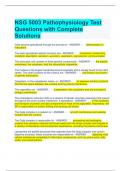 NSG 5003 Pathophysiology Test Questions with Complete Solutions