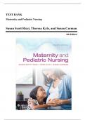 Test Bank - Maternity and Pediatric Nursing, 4th Edition (Ricci, 2021), Chapter 1-51 | All Chapters