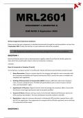 MRL2601 Assignment 2 Semester 2 (Answers) - Due: 5 September 2023