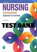 NURSING : A CONCEPT- BASED APPROACH TO LEARNING VOLUMES I II & III 3RD EDITION PEARSON EDUCATION TEST BANK 