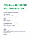 CSFA Exam QUESTIONS  AND ANSWERS 2023