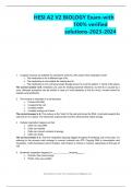 HESI A2 ANATOMY AND PHYSIOLOGY 2023-2024 WITH 200 REAL EXAM QUESTIONS AND CORRECT ANSWERS(VERIFIED ANSWERS)|AGRADE