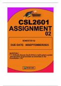 CSL2601ASSIGNMENT02SEMESTER 2 DUE 8 SEPTEMBER 2023