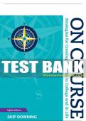 Test Bank For On Course: Strategies for Creating Success in College and in Life - 8th - 2017 All Chapters - 9781305397477