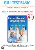 Test Bank For Pharmacotherapeutics for Advanced Practice: A Practical Approach 4th Edition By by Virginia Poole Arcangelo PhD CRNP, Andrew M. Peterson PharmD, Veronica Wilbur PhD APRN-FNP CNE FAANP, Jennifer A. Reinhold B.A. PharmD. BCPS BCPP  | 2017-2018
