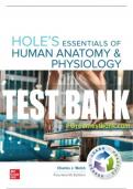 Test Bank For Hole's Essentials of Human Anatomy & Physiology, 14th Edition All Chapters - 9781260251340