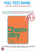 Test Bank For Chemistry: Atoms First 2e 2nd Edition By Edward J. Neth, Paul Flowers, Klaus Theopold, Richard Langley, William R. Robinson | 2019-2020 | 9781947172647 | Chapter 1-21 | Complete Questions And Answers A+
