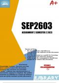 SEP2603 Assignment 2 (DETAILED ANSWERS) Semester 2 2024 (895739)