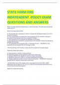 STATE FARM FIRE  INDEPENDENT POLICY EXAM  QUESTIONS AND ANSWERS Select the false statement listed below: In the HO-3 policy, the ALE payments will be  made only for: Select the single best answer: A. The shortest time necessary to repair or replace the da
