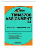 TMN3706ASSIGNMENT4 DUE 11SEPTEMBER 2023