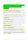 WGU C425 Chapter 9 - Chapter 12 Exam Questions and Correct Answers 
