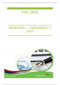 Assessment 1 Semester 2 2023 , Selected Accounting Standards and Simple Group Structures (FAC2602)