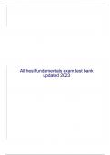 All hesi fundamentals exam test bank updated 2023