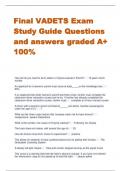 Final VADETS Exam  Study Guide Questions  and answers graded A+  100%