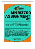 MNM3709 ASSIGNMENT02 SEMESTER 02 DUE11 SEPTEMBER2023