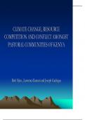 CLIMATE CHANGE, RESOURCE CLIMATE CHANGE, RESOURCE  COMPETITION AND CONFLICT AMONGST COMPETITION AND CONFLICT AMONGST  PASTORAL COMMUNITIES OF KENYA