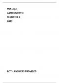 HSY1512 ASSIGNMENT 4 SEMESTER 2 2023