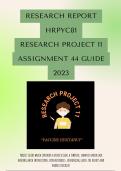 HRPYC81 2023 PROJECT 11 ASSIGNMENT 44 GUIDE - RESEARCH PROJECT