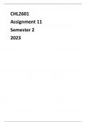 CHL2601 ASSIGNMENT 11 SEMESTER 2 2023
