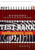 Test Bank For Business Ethics: Case Studies and Selected Readings - 9th - 2018 All Chapters - 9781305972544